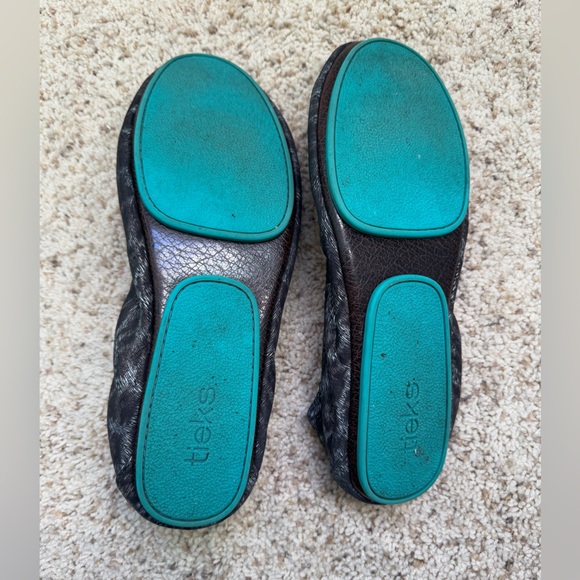 Tieks by Gavrieli Limited Edition Black Leopard Leather Flats Size 11 SOLD OUT - Picture 2 of 8